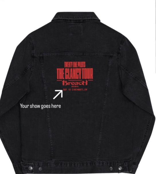 Embroidered Tour Jacket with custom show date