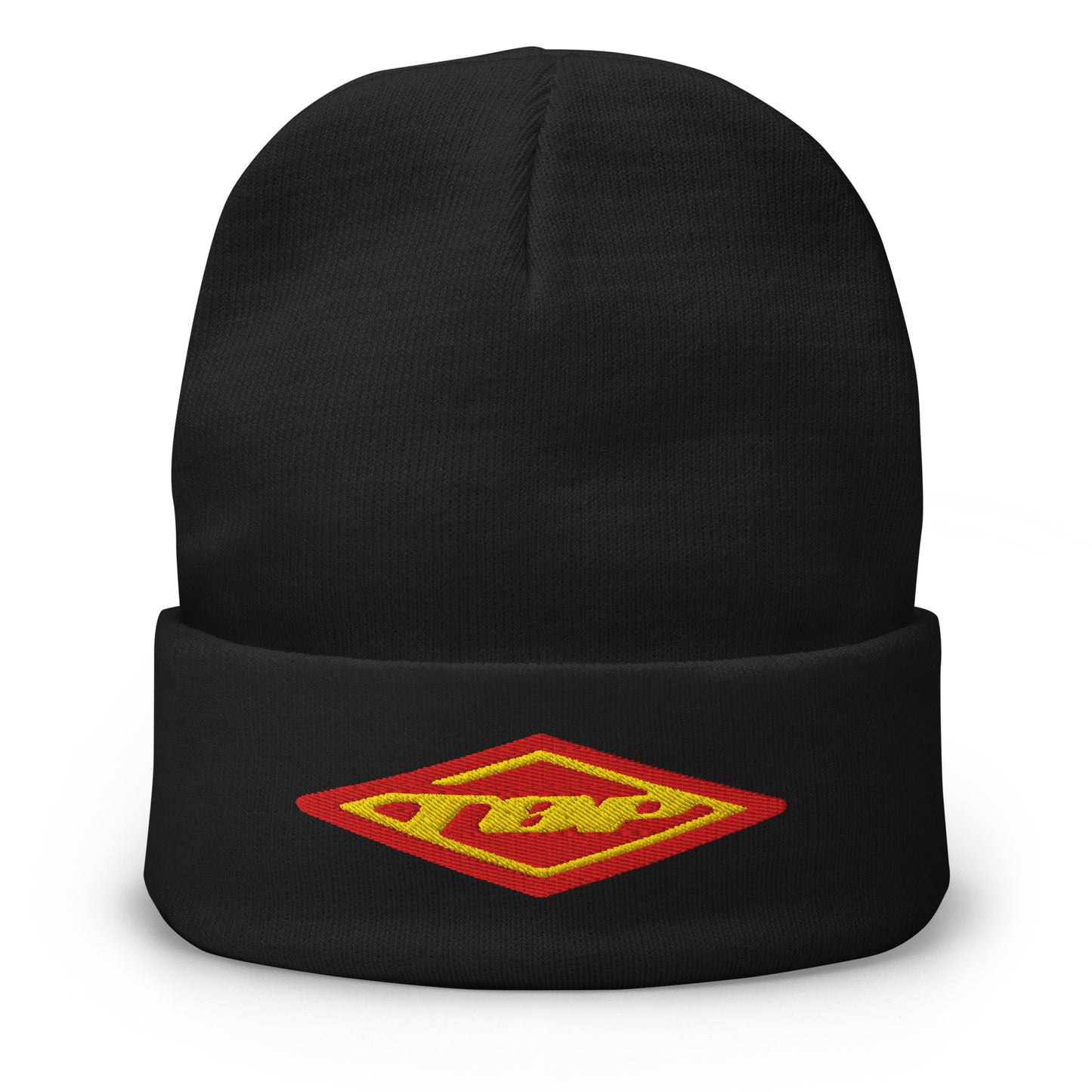 Embroidered diamond logo beanie