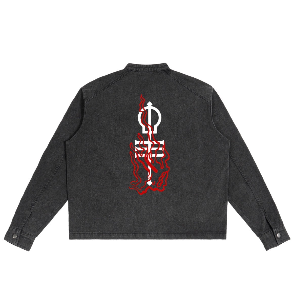 Always skeleton key flames preorder jean jacket