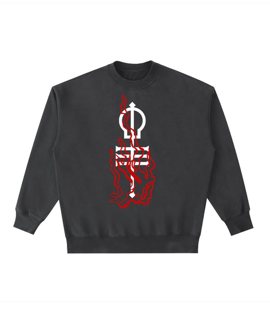 Skeleton key flames crew neck preodrer