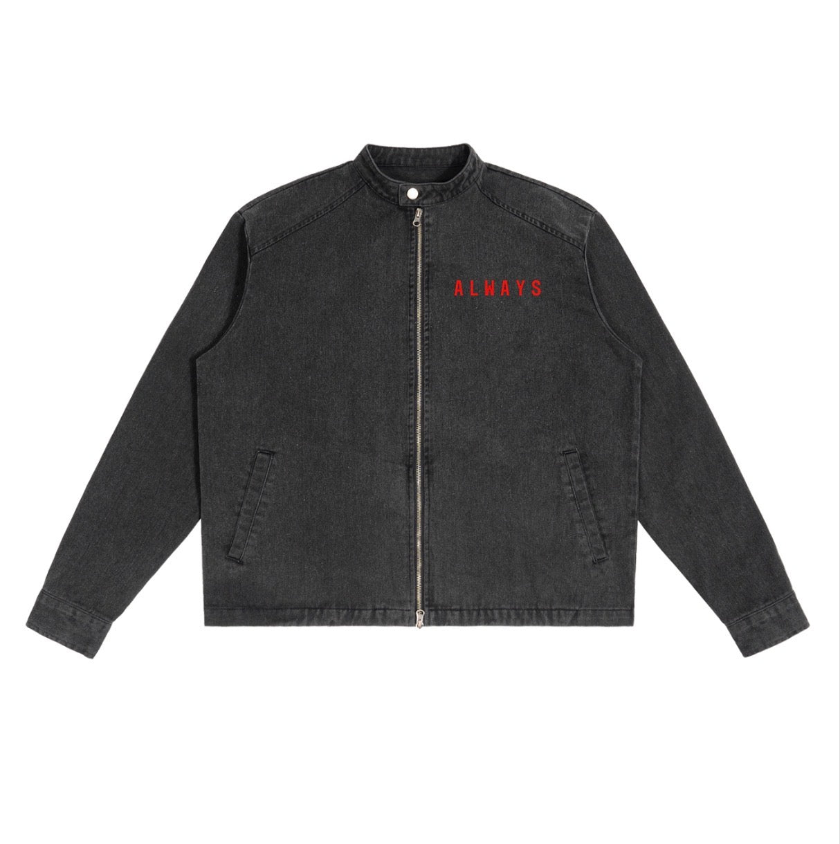 Always skeleton key flames preorder jean jacket