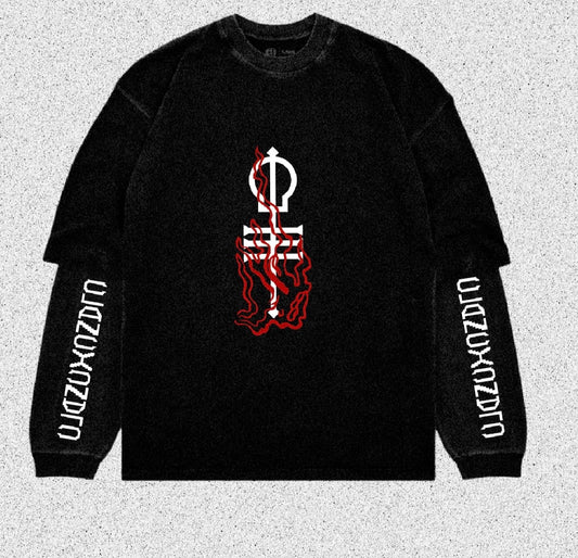 Pre-order Skeleton and alien keys T-shirt with long sleeve